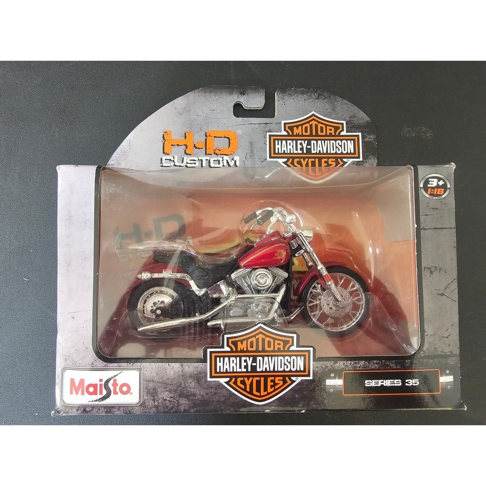 Maisto Harley-Davidson Motorcycle Unisex 1:18 Red Diecast Series 35 Replica